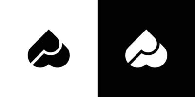 Letter P W Logo Design vector