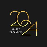 abstract Happy New Year background with gold numbers vector