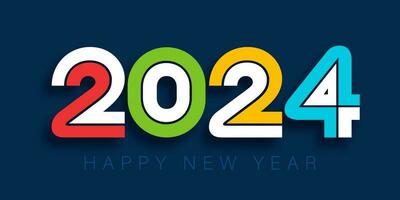 Multi coloured modern Happy New Year banner design vector