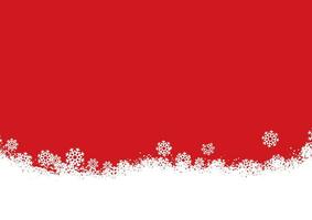 Christmas background with snowflakes on red vector