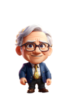 Warren bufê personagem fofa ai generativo png