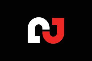 Letter N J vector Logo Design