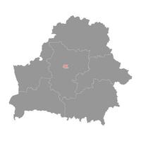 Minsk city map, administrative division of Belarus. vector