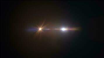 Abstract white gold optical lens flares light ray animation video