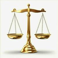 Vintage gold balance scale measure or law justice symbol. Lawyers day or world day of social justice concept by AI Generated photo