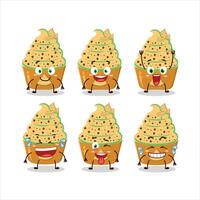 Cartoon character of ice cream melon cup with smile expression vector