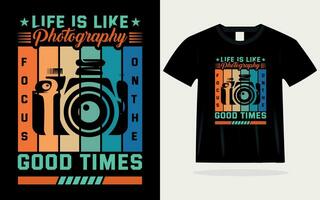 photography tshirt design premium vector
