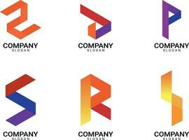 best collection of letter logo templates vector