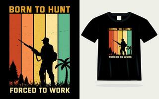 hunting t shirt design template vector