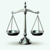 Vintage gold balance scale measure or law justice symbol. Lawyers day or world day of social justice concept by AI Generated photo