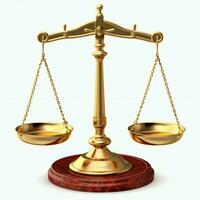 Vintage gold balance scale measure or law justice symbol. Lawyers day or world day of social justice concept by AI Generated photo