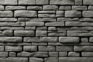 Black stone wall texture, AI generative photo