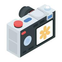 Screen camera modern isometric icon vector