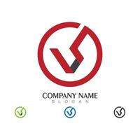 V Letter Logo Template vector