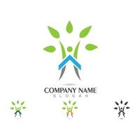 Human character logo sign vector