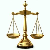 Vintage gold balance scale measure or law justice symbol. Lawyers day or world day of social justice concept by AI Generated photo