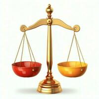 Vintage gold balance scale measure or law justice symbol. Lawyers day or world day of social justice concept by AI Generated photo