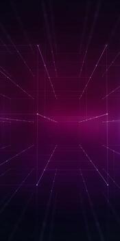 Data server room for blockchain and cloud computing. Abstract cyberspace on red background photo