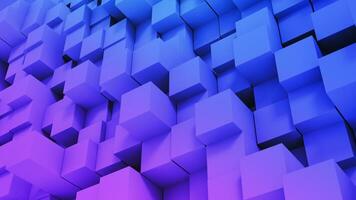 Gradient cubes pattern abstract background in perspective. photo