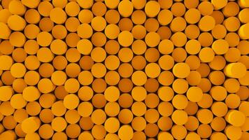 Pattern abstract background studio cylinders Orange autumn. 3D rendering. photo