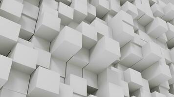 White cubes abstract background in perspective. photo