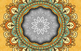 mandala retro étnico estilo marco antecedentes vector