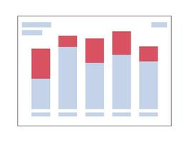 Accounting bar graph 2D cartoon object. Analysis financial. Review business performance isolated vector item white background. Analytics marketing. Corporate data report color flat spot illustration