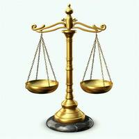 Vintage gold balance scale measure or law justice symbol. Lawyers day or world day of social justice concept by AI Generated photo