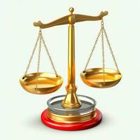 Vintage gold balance scale measure or law justice symbol. Lawyers day or world day of social justice concept by AI Generated photo