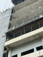 scaffolding on the building site photo