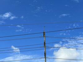 high voltage tower, electricity transmission photo