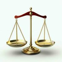 Vintage gold balance scale measure or law justice symbol. Lawyers day or world day of social justice concept by AI Generated photo