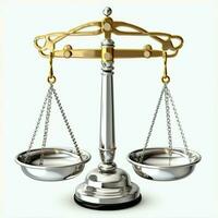 Vintage gold balance scale measure or law justice symbol. Lawyers day or world day of social justice concept by AI Generated photo