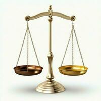 Vintage gold balance scale measure or law justice symbol. Lawyers day or world day of social justice concept by AI Generated photo