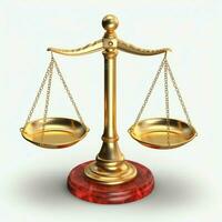 Vintage gold balance scale measure or law justice symbol. Lawyers day or world day of social justice concept by AI Generated photo