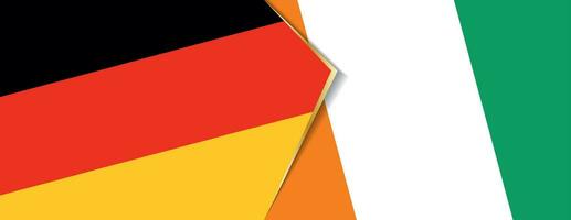 Germany and Ivory Coast flags, two vector flags.