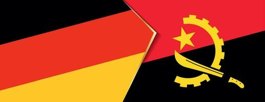 Germany and Angola flags, two vector flags.