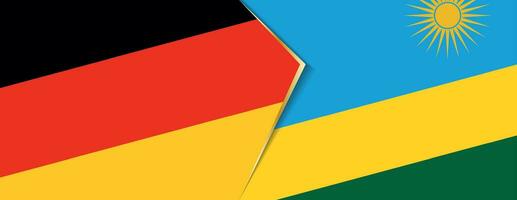 Germany and Rwanda flags, two vector flags.