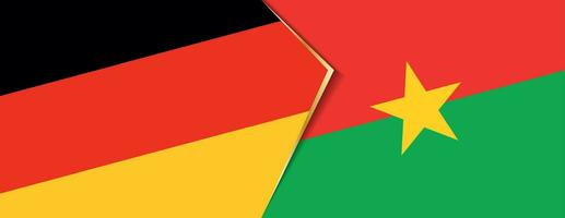 Germany and Burkina Faso flags, two vector flags.