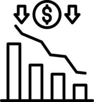 Stock Market Crashes Vector Icon Design