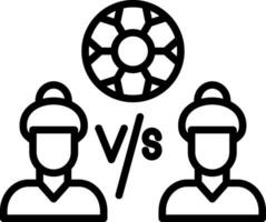 Player Versus Player Vector Icon Design