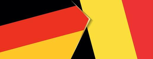 Germany and Belgium flags, two vector flags