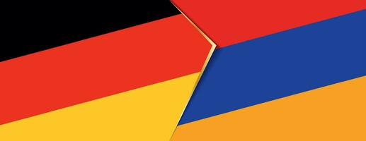 Germany and Armenia flags, two vector flags