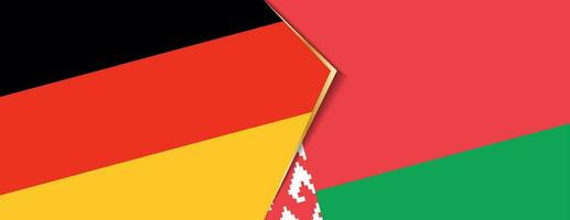 Germany and Belarus flags, two vector flags