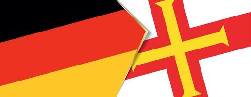 Germany and Guernsey flags, two vector flags