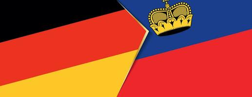 Germany and Liechtenstein flags, two vector flags