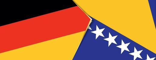 Germany and Bosnia and Herzegovina flags, two vector flags