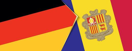 Germany and Andorra flags, two vector flags