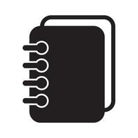 cuaderno icono, bloc página icono. vector