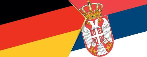 Germany and Serbia flags, two vector flags